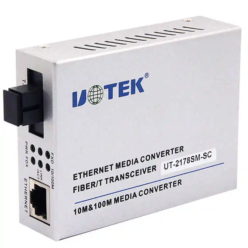 UT-2178SM 10/100M Network Single Mode Single Fiber SC Head Fiber Optic Transceiver Transmission Distance 20KM