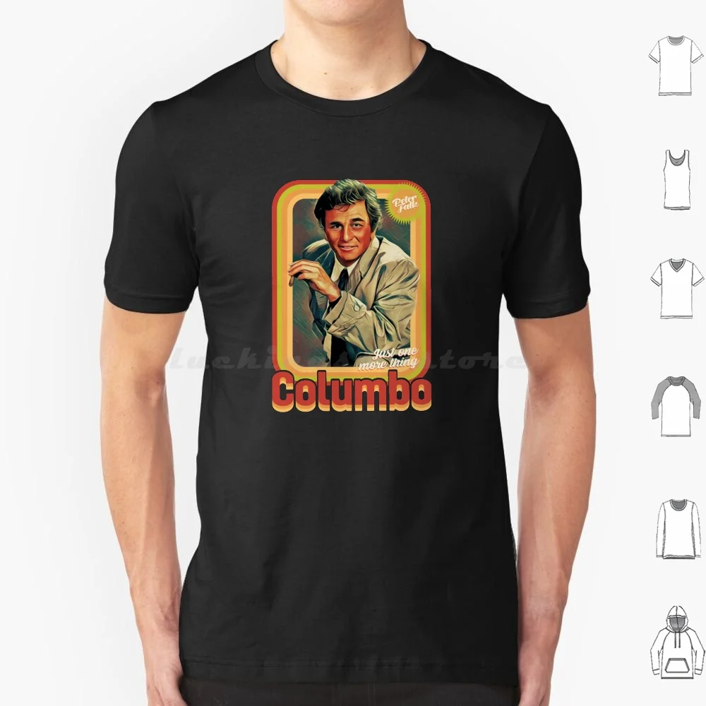 Columbo Tv Shows T Shirt Big Size 100% Cotton Columbo Retro Tv Peter Falk 1970s Just One More Thing Detective Show Columbo