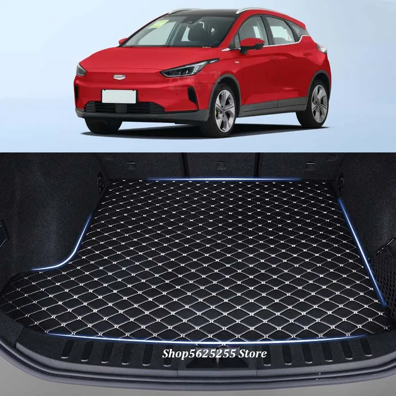 Leather Rear Trunk Mat for Geely Geometry C 2020 2021 2022 Car Mats Liner Cargo Carpet Anti-Kick Protector Pad