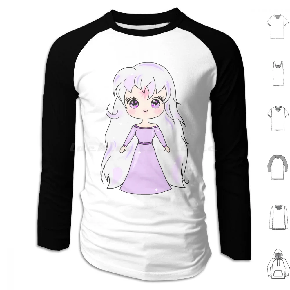 Cute Chibi Lady Amalthea Fan Art. The Last Unicorn. Hoodie cotton Long Sleeve Lady Amalthea The Last Unicorn Thelastunicorn