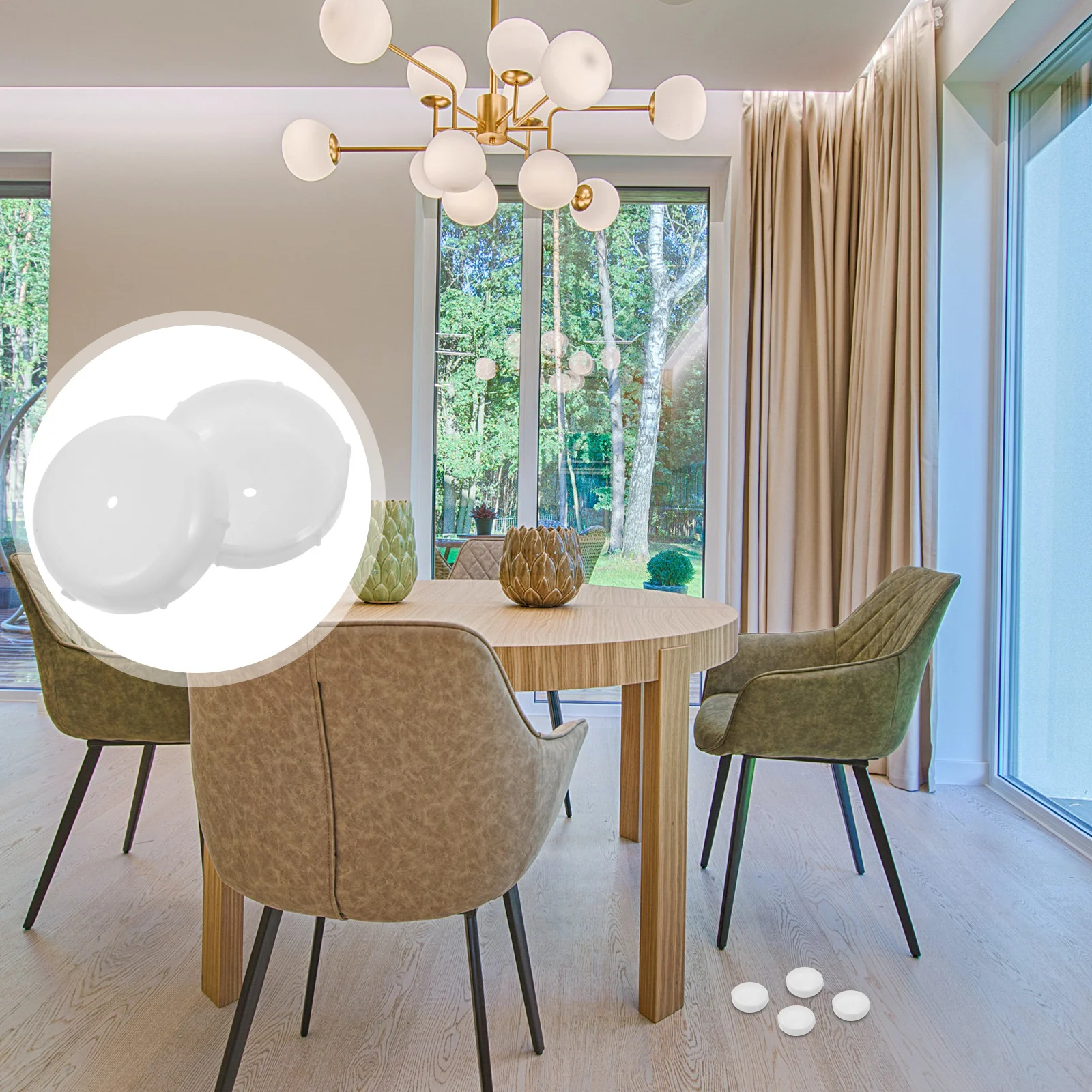 

16 pcs Table Feet Covers Black Simple Durable Anti-Skid Chair Feet Pads For Home Office Furniture Protection Furniture