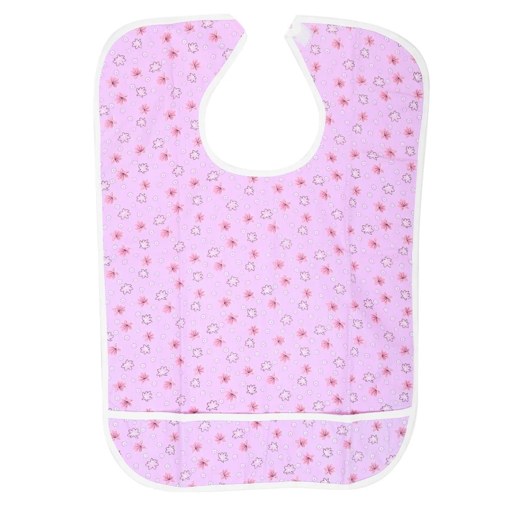

Double Layers Waterproof Saliva Towel Aprons Eating Bib Dining Aid Protector for Elderly