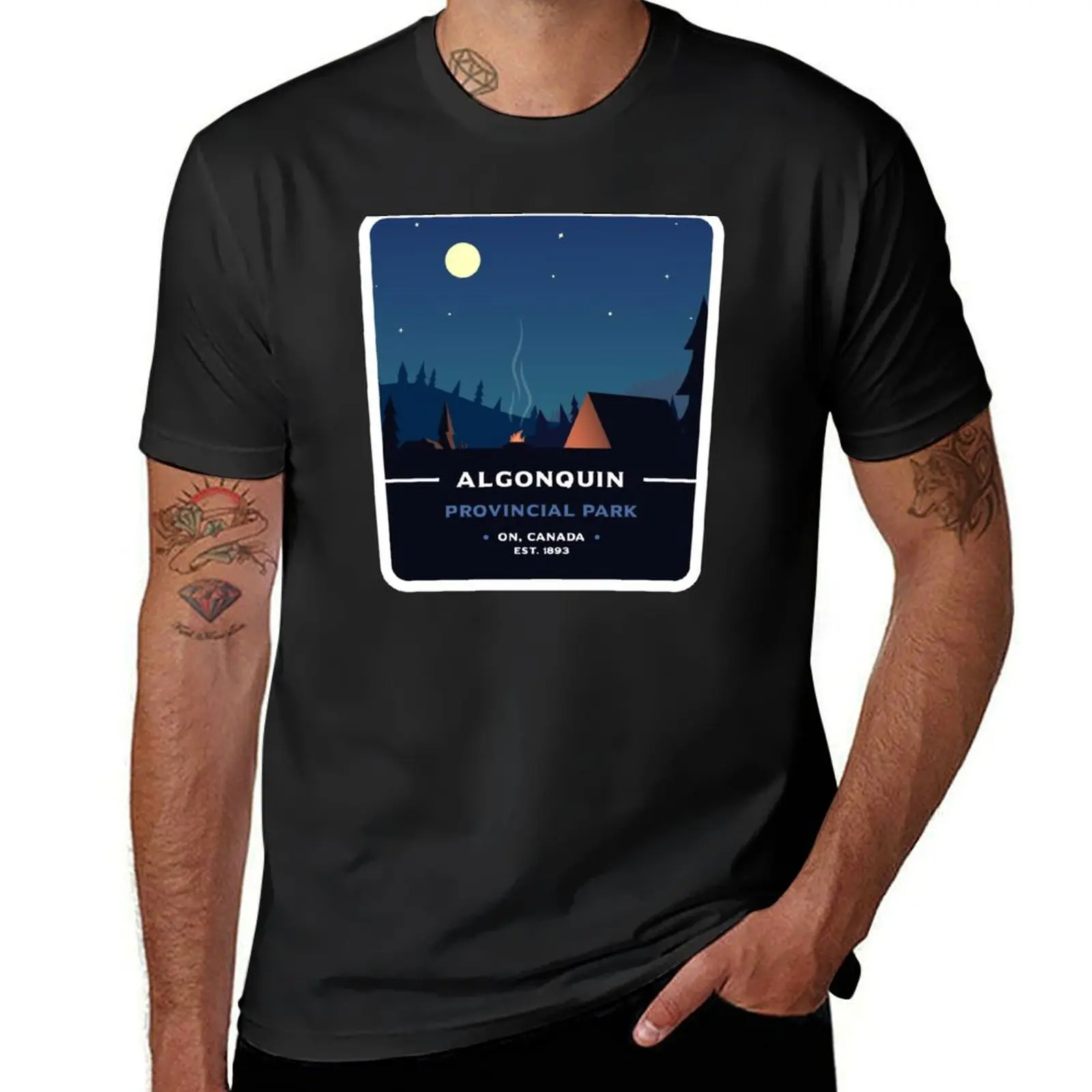 Algonquin Provincial Park Badge T-Shirt customs design your own new edition customizeds Men's t shirts