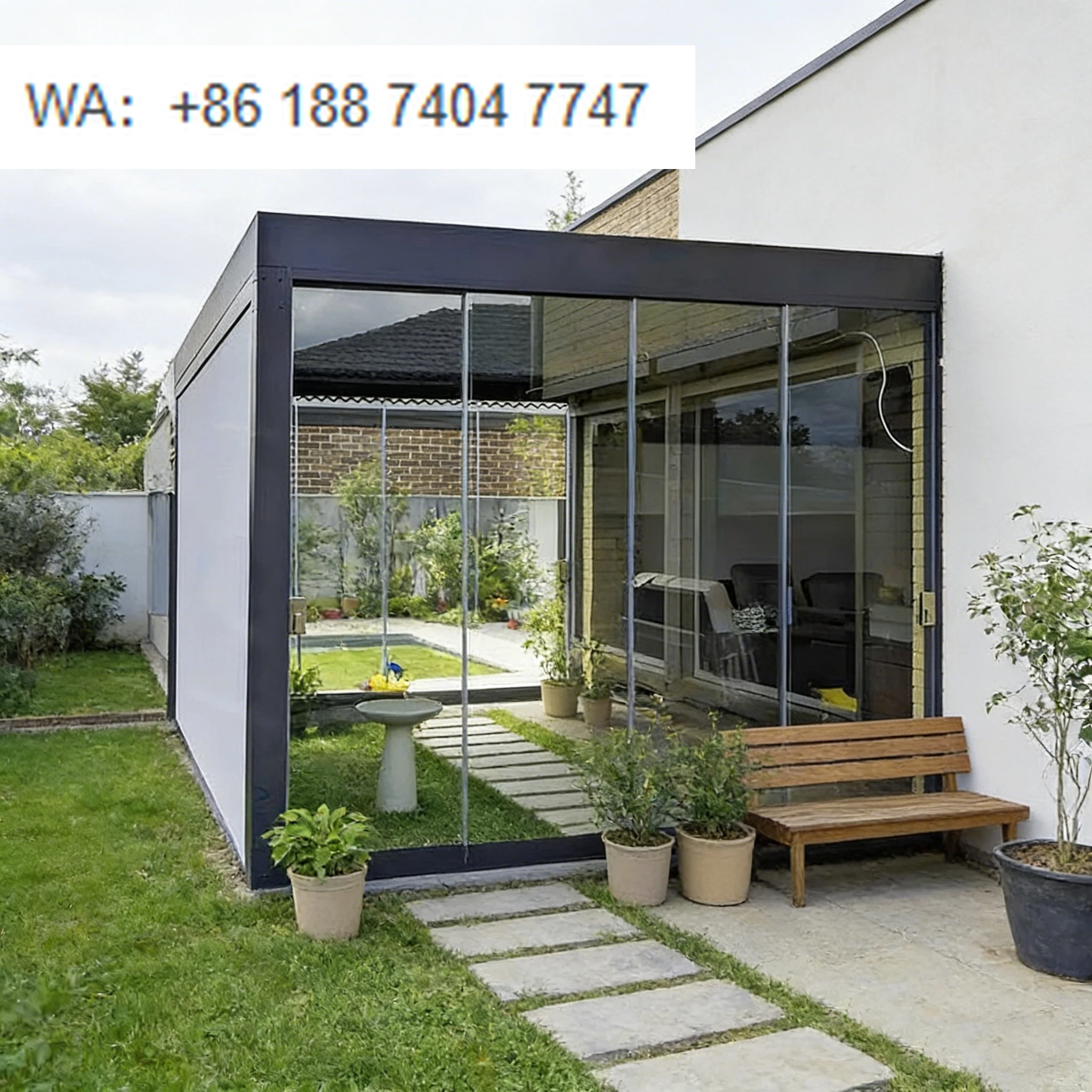 

Биоклиматическая алюминиевая пергола-беседка с электроприводом, утолщенная, современная, экологичная, от производителя, с сертификатом CE, для балкона