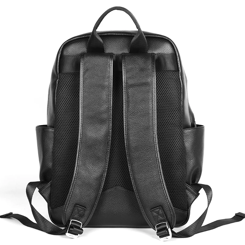 100% Natural Skin Genuine Leather Backpack Men Large Capacity 15.6 inch Laptop Backpack Male Travel Bags For Teenager School bag