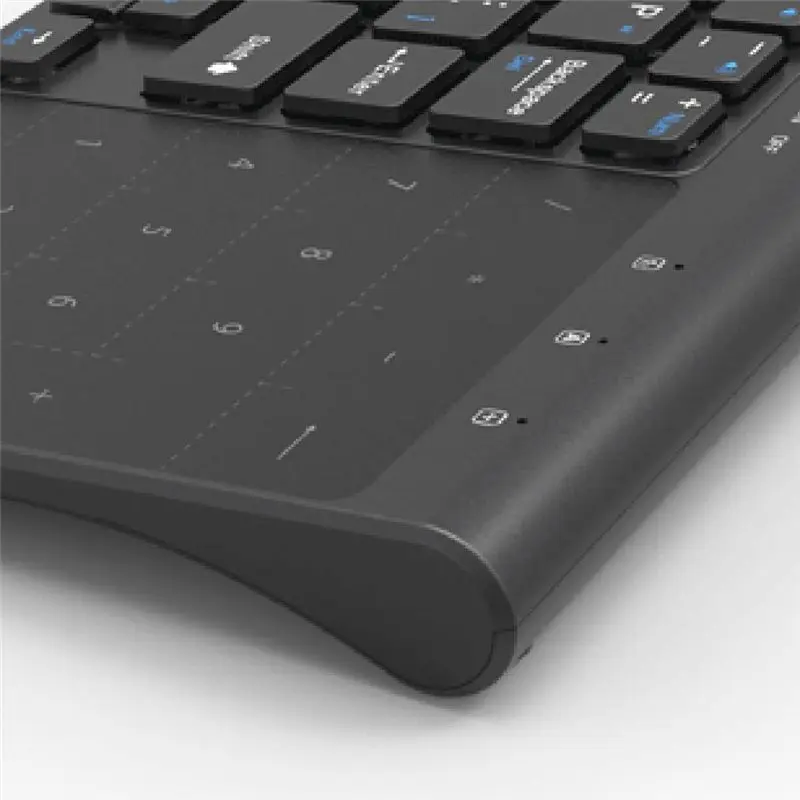 【Home-Accessories】Slim 2.4G Wireless Keyboard with Touchpad Mouse Number Numeric USB Wireless Keyboard for Android Desktop Lapt