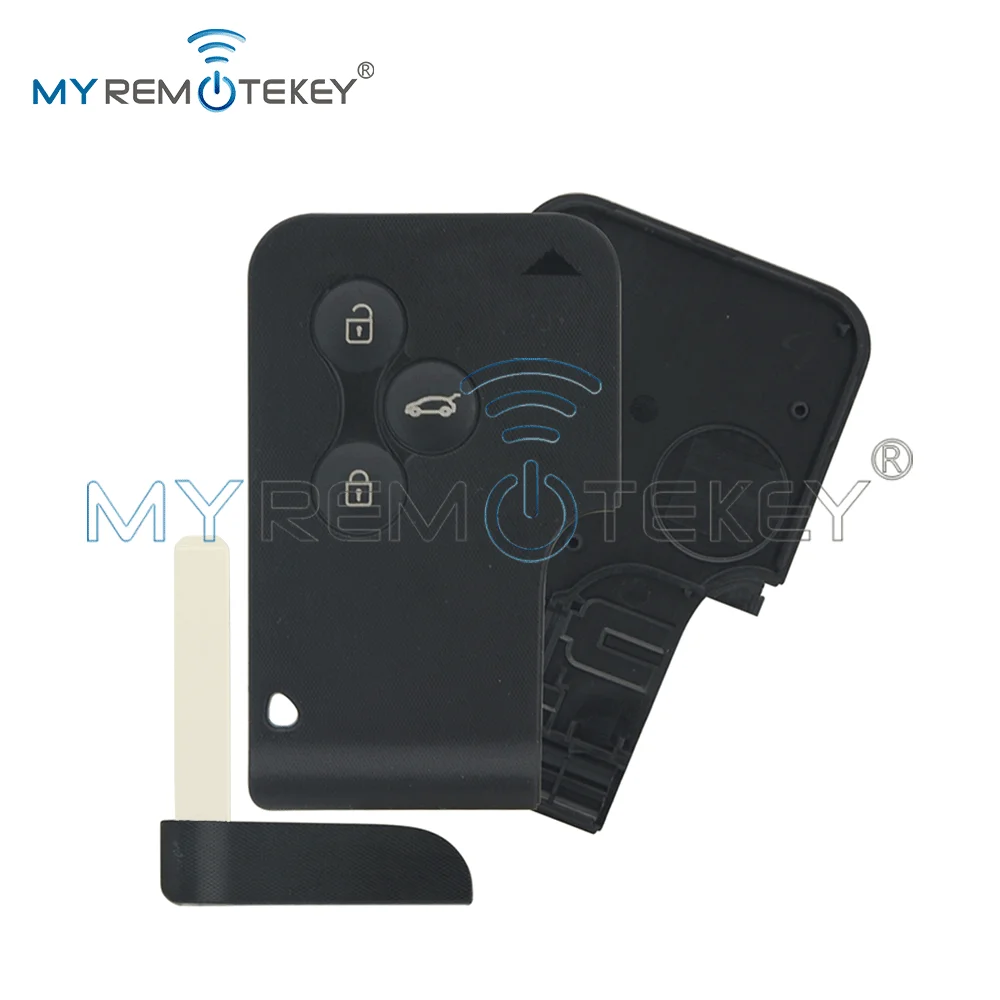 REMTEKEY Smart Key Card Case Shell for Renault Megane II Megane 2 Scenic II Grand Scenic II 2003-2008 3 Button
