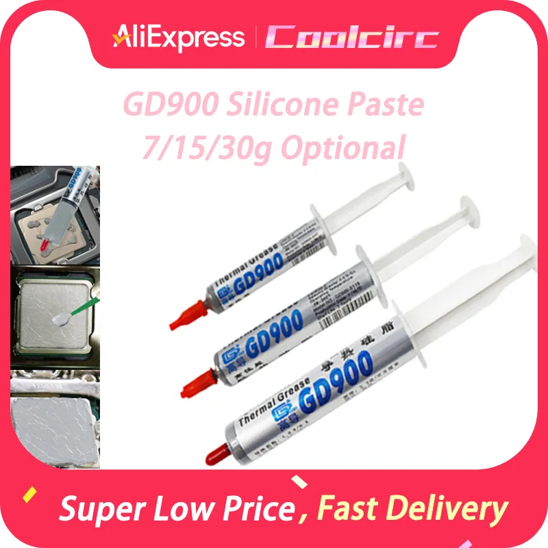 

Термопаста Coolcirc GD900 1г 7г 15г 30г, высокопроизводительная, эффективная, теплопроводящая, 4.8 Вт/м·К для CPU/GPU
