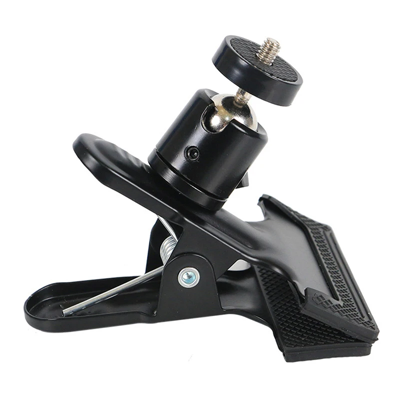 Multi-Function Tripod Camera Clip Clamp Flash Holder Mount Camera Clip Photography Metal Clip With 360 Degree Rotate Head