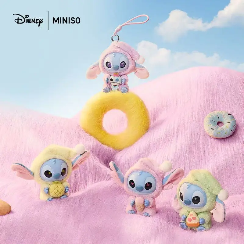 kawaii Stitch Blind Box Bag Eat Some Thing Before Sleep Series Vinyl Pendant Cute Doll Mystery Box Fluffy Doll Surprise Gift
