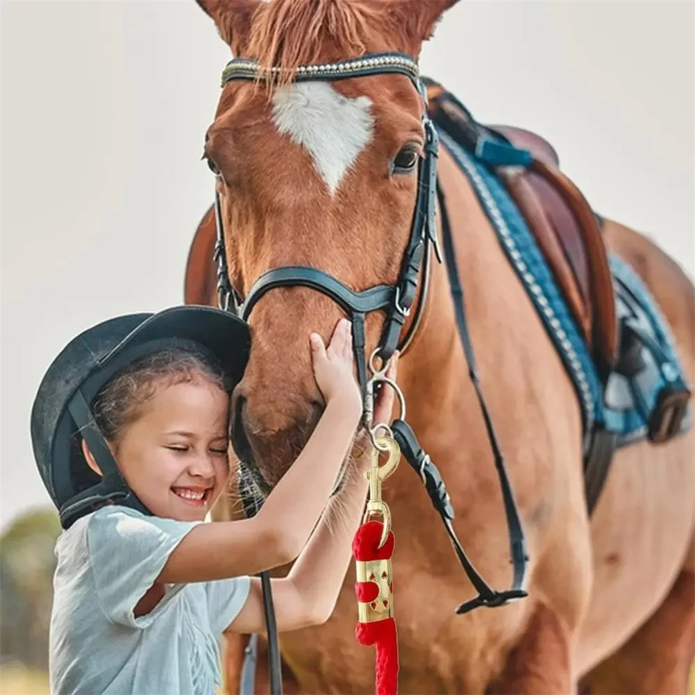 Horse Rope, 82.5 Inches PP Training Rope With Zinc Alloy Trigger SnapThickened Attaches To Halter Or Harness Soft Comfortable