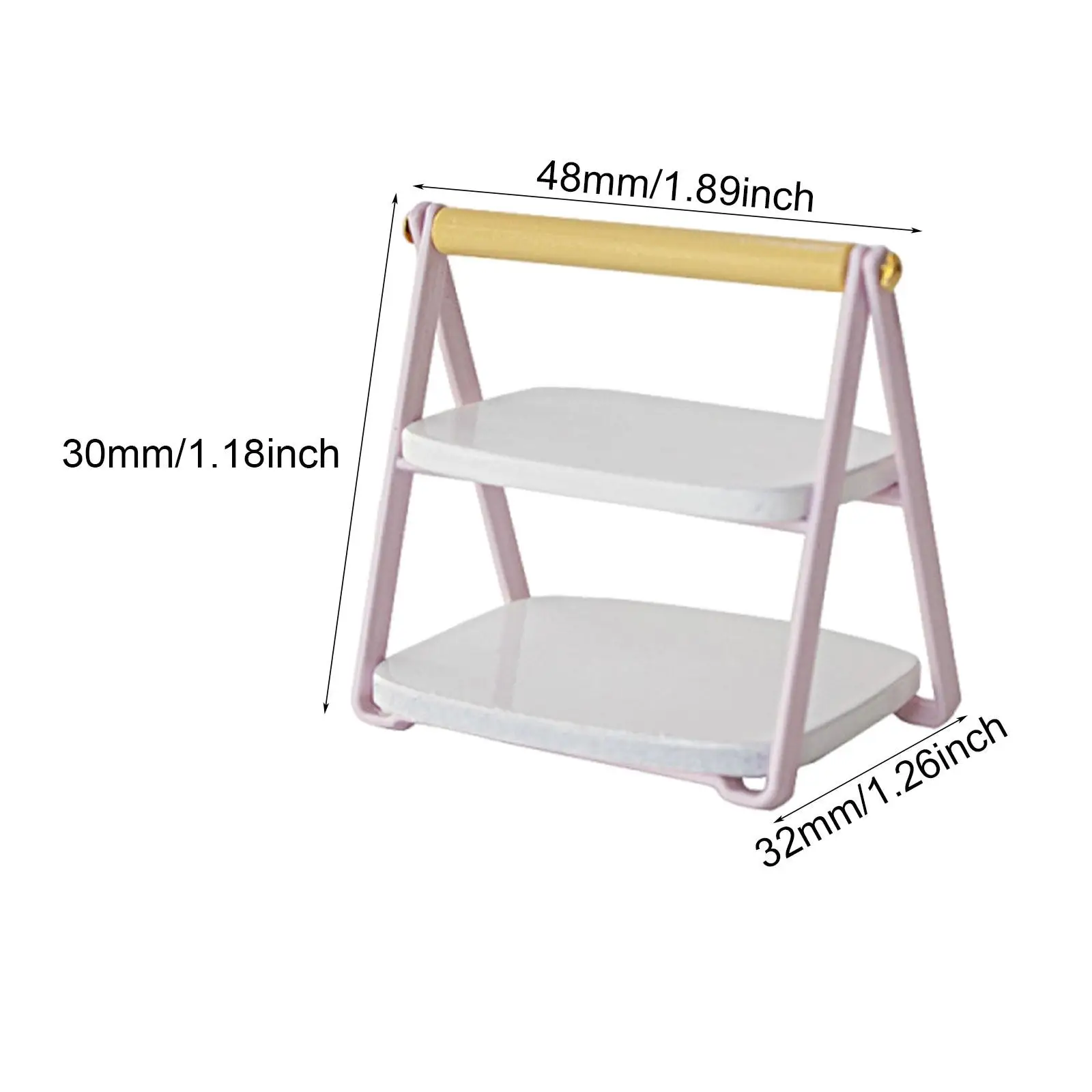 Fruit Shelf Storage Rack Play Game Model Dollhouse Accessories Food Display Shelf for 1/6 1/8 1/12 Doll House Shop Restaurant