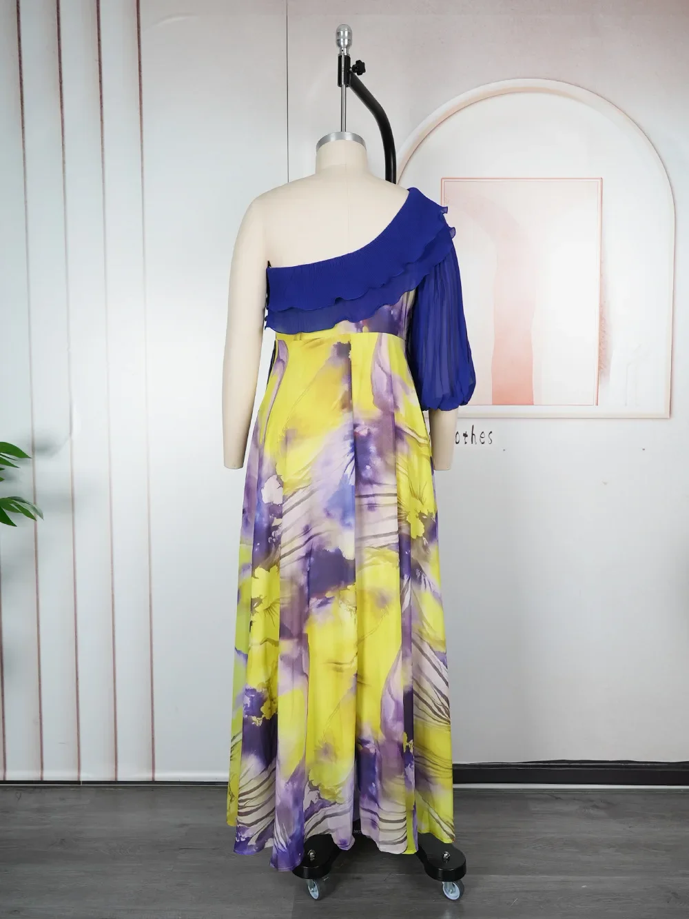 فساتين Dashiki الأفريقية للنساء لخريف 3/4 كم من البوليستر مطبوع للحفلات المسائية فستان طويل ماكسي ملابس أفريقيا