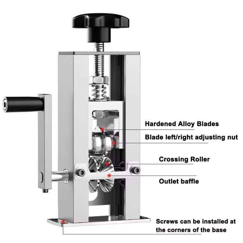 Portable Wire Stripper Manual Wire Stripping 1-25mm Cable Electric Peeling Machine with Hand Crank Support Use with Hand Drill