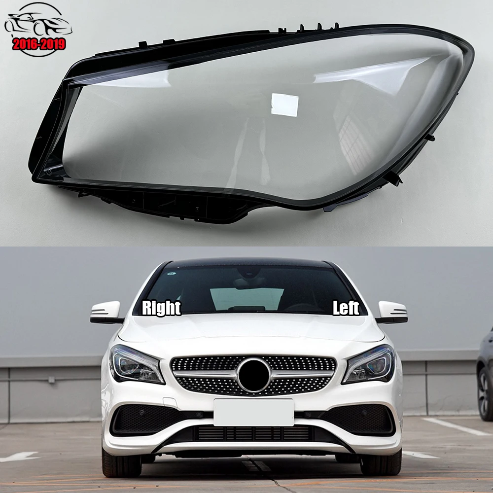 For Mercedes-Benz CLA W117 2016 2017 2018 2019 Front Headlight Cover Transparent Lampcover PC Lampshade Anti Cracking Lens Shell