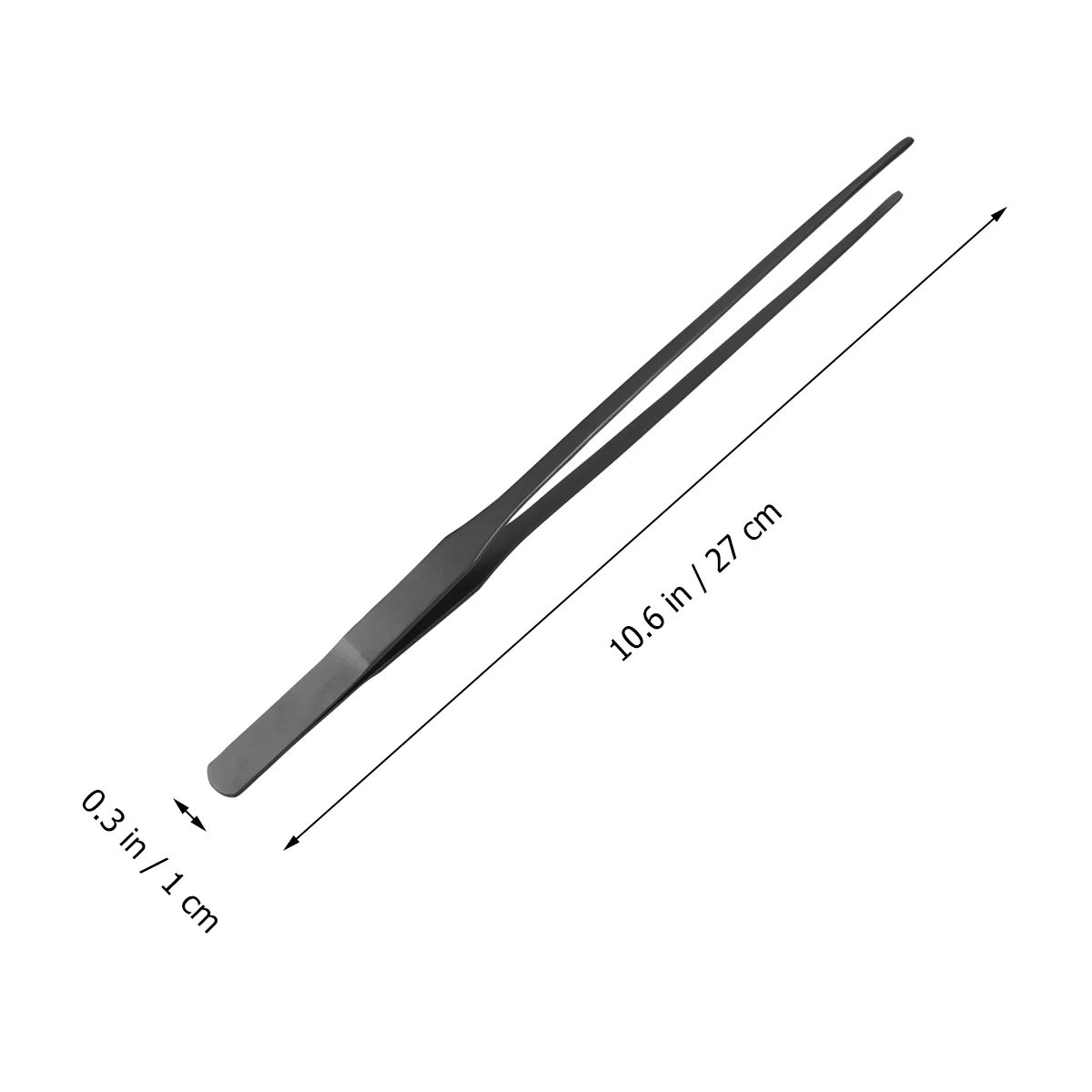 

2Pcs Stainless Steel Straight and Crooked Tweezers Aquatic Plant Tongs Lengthen Tweezers Tools for Fish Tank Plants (Black)