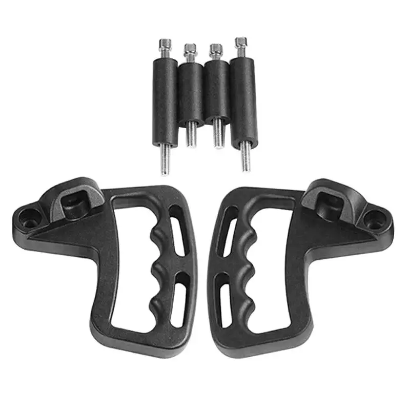 Black Aluminum Alloy Front Grab Handles Grip Handle Bars Accessories Fit For Jeep Wrangler JK JKU 2007-2017