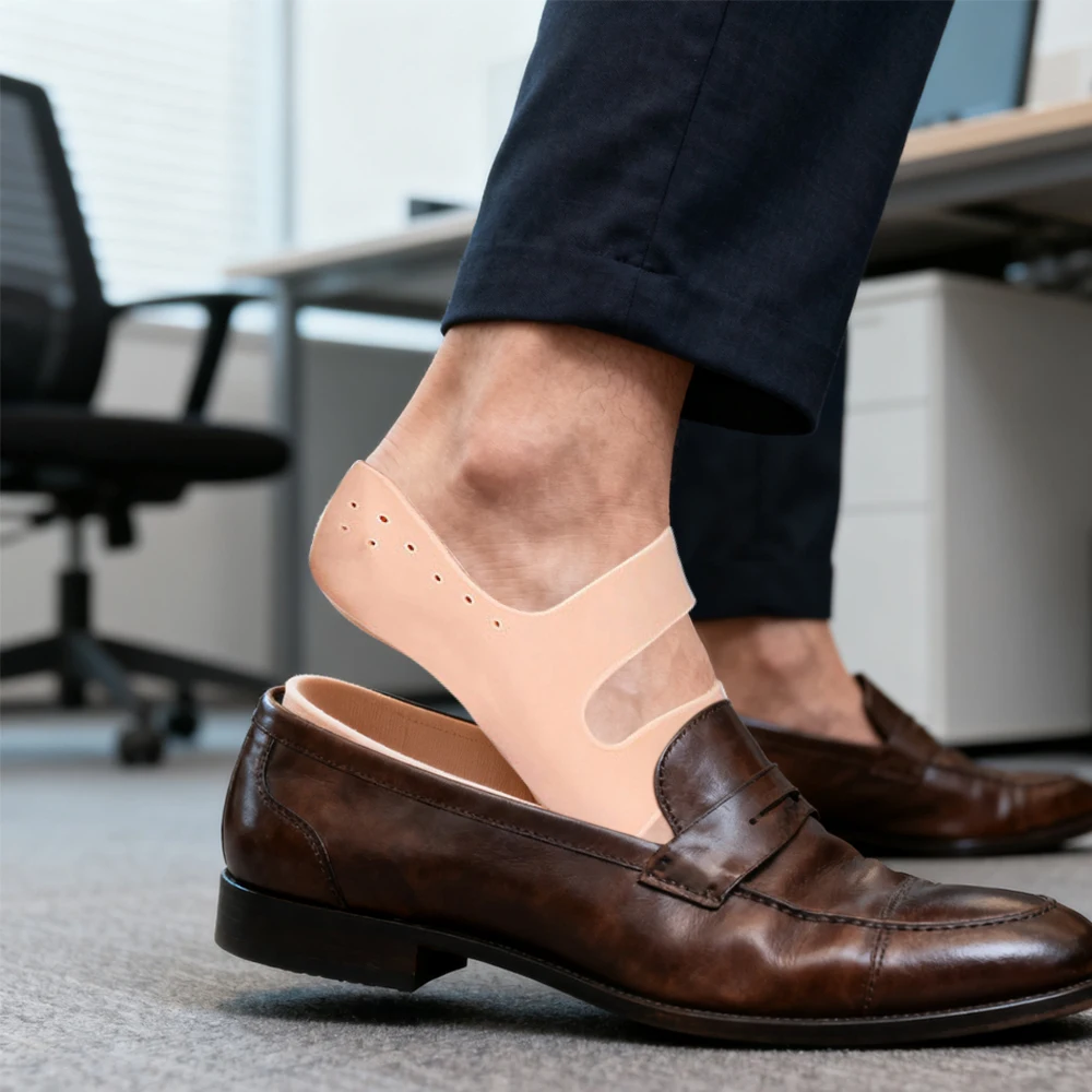 زوج واحد من واقيات الكعب من جل التهاب اللفافة الأخمصية - أكواب الكعب مع دعم قوس للنساء والرجال - حشوات كعب لآلام الكعب والرقم المسطحة