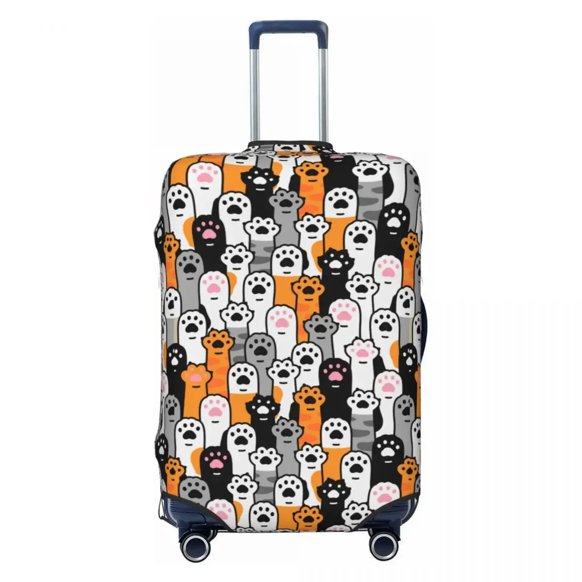 2025 lindo gatito gato Doodle cubierta de equipaje Protector lindo maleta de viaje cubierta protectora para 18-32 pulgadas