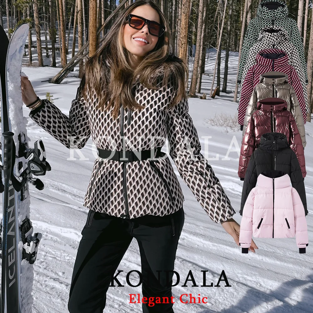 

Женская модная приталенная куртка KONDALA с подкладкой, капюшоном, карманами на молнии, для активного отдыха, весна-зима 2026, стильная женская куртка-пальто для походов и катания на лыжах