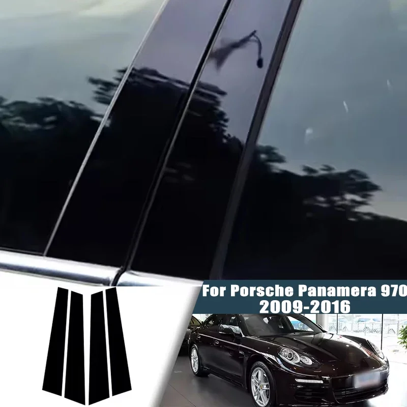 

For Porsche Panamera 970 2009-2016 2010 2011 2012 Window Center Pillar Film Trim Cover B C Posts Sticker Column Car Accessories