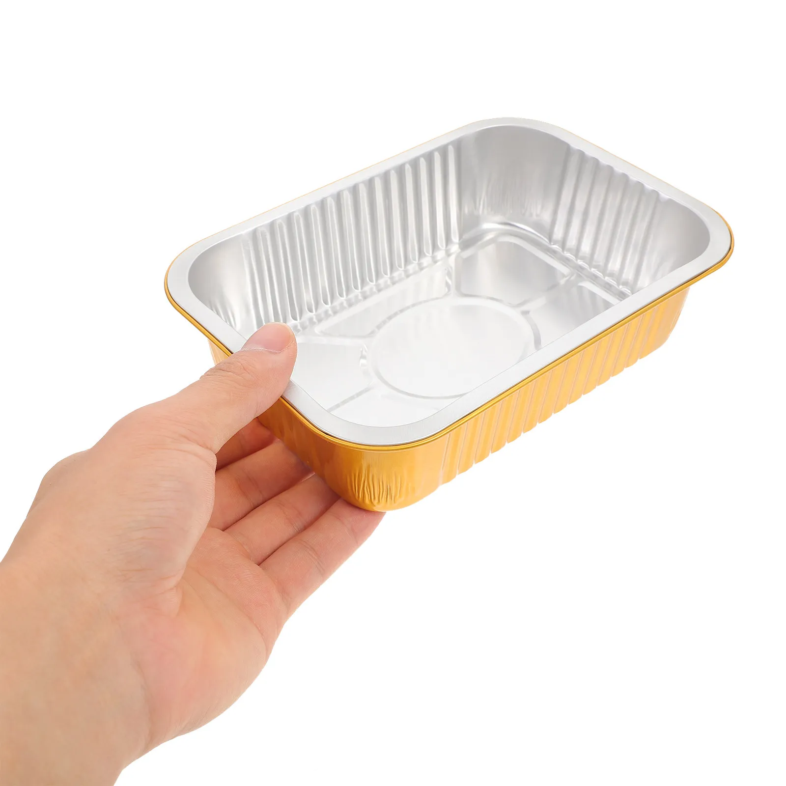 20Pcs Aluminum Foil Roasting Pans 750Ml Heavy Duty Disposable Food Containers Elegant Steam Table Pan for Toaster Oven Chafing