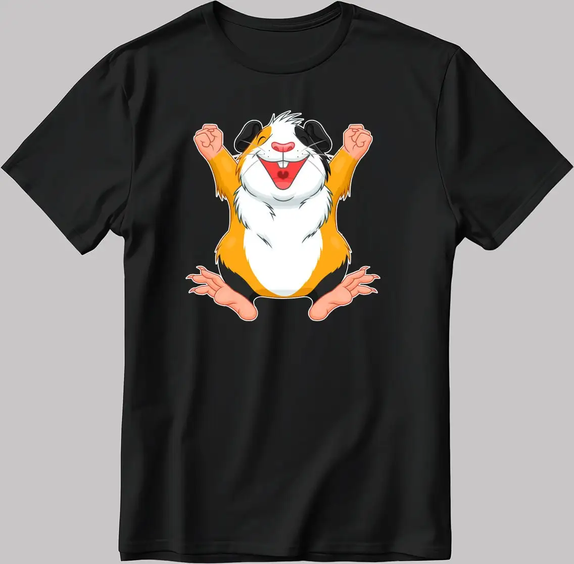 Happy Cute Mouse White Black T Shirt K248