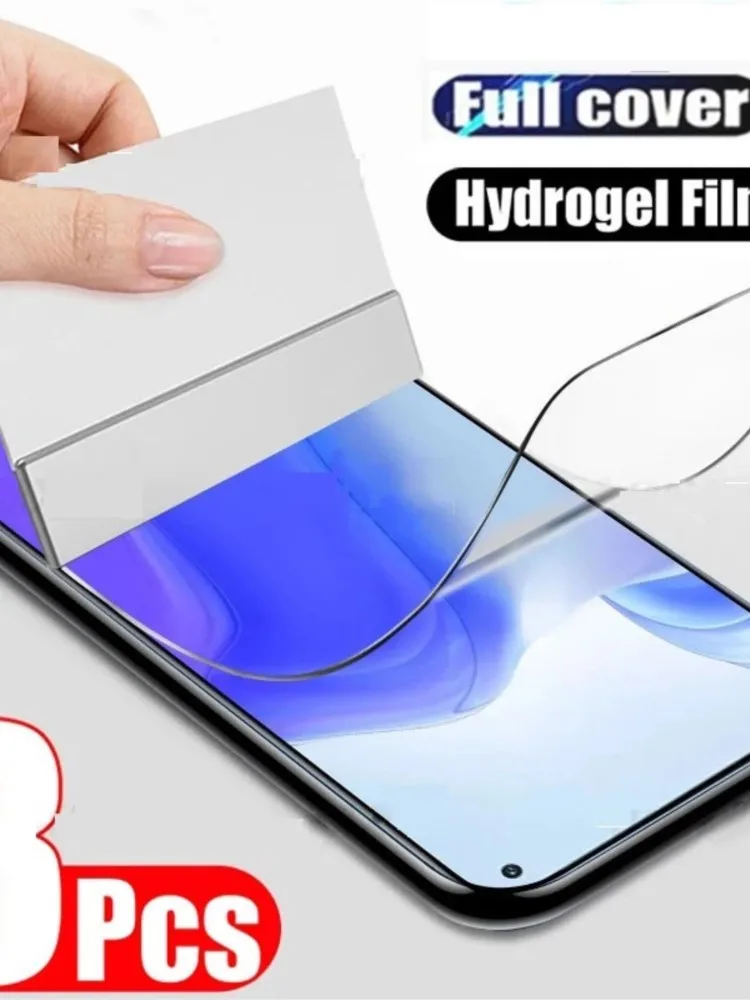 3 sztuki folii hydrożelowej dla Xiaomi Redmi Note 13 14 12 11 Pro Plus 5G Miękka osłona obiektywu 14 12S 11S 10S 8 9 10 — 2