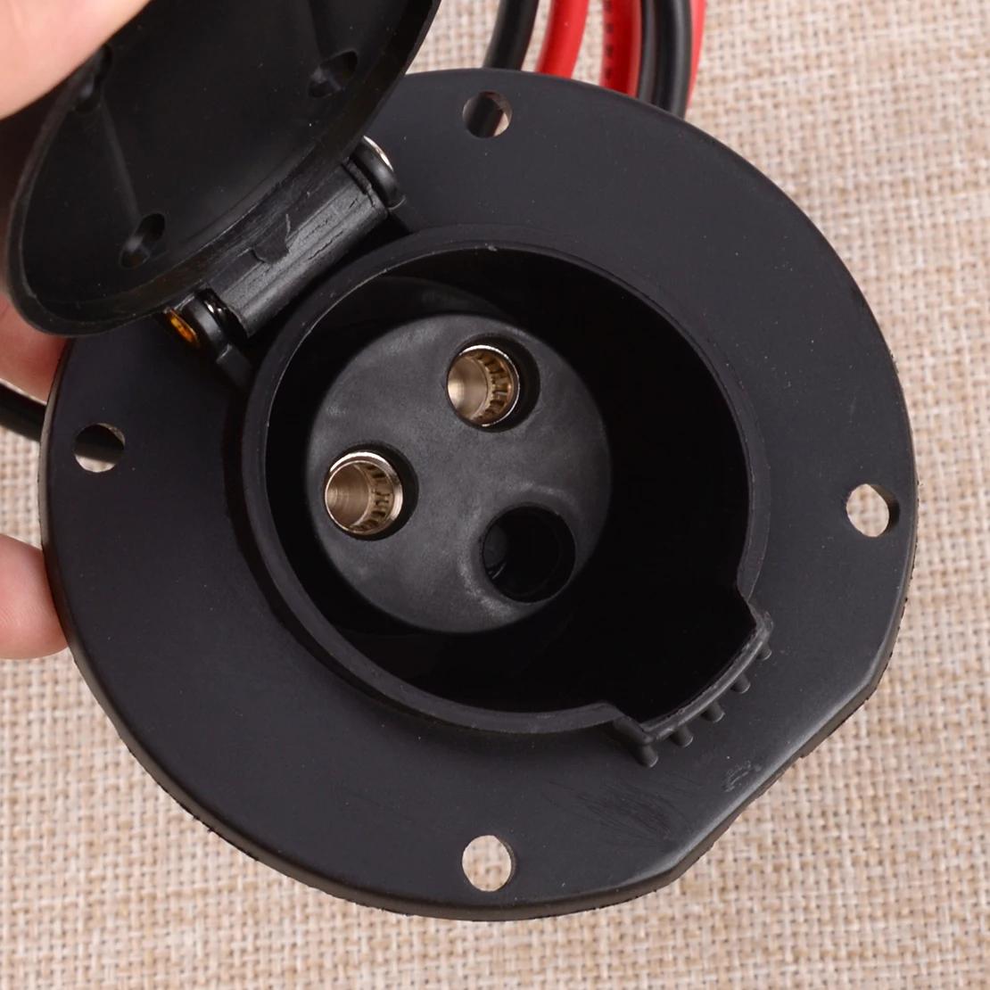 36V 48V Electric Golf Cart Charger Receptacle Charging Socket Fit for Yamaha Star Car Black