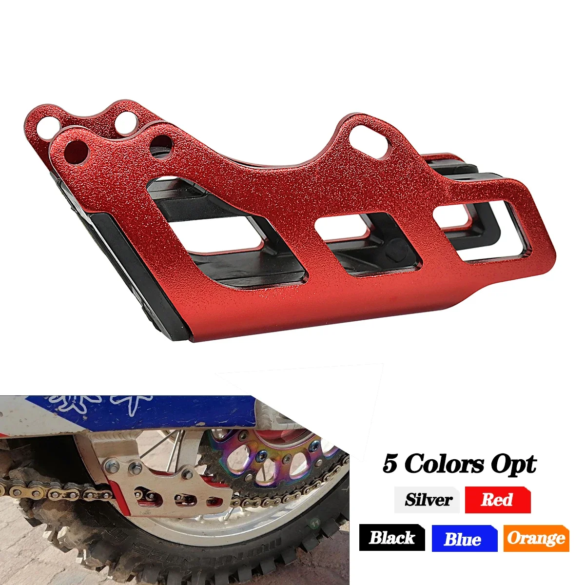 

Motorcycle CNC Chain Guide Guard For Honda CRF 125R 250R 450R 250X 450X 250RX 450RX BOSUR BSE M KAYO T4 T6 Universal Parts