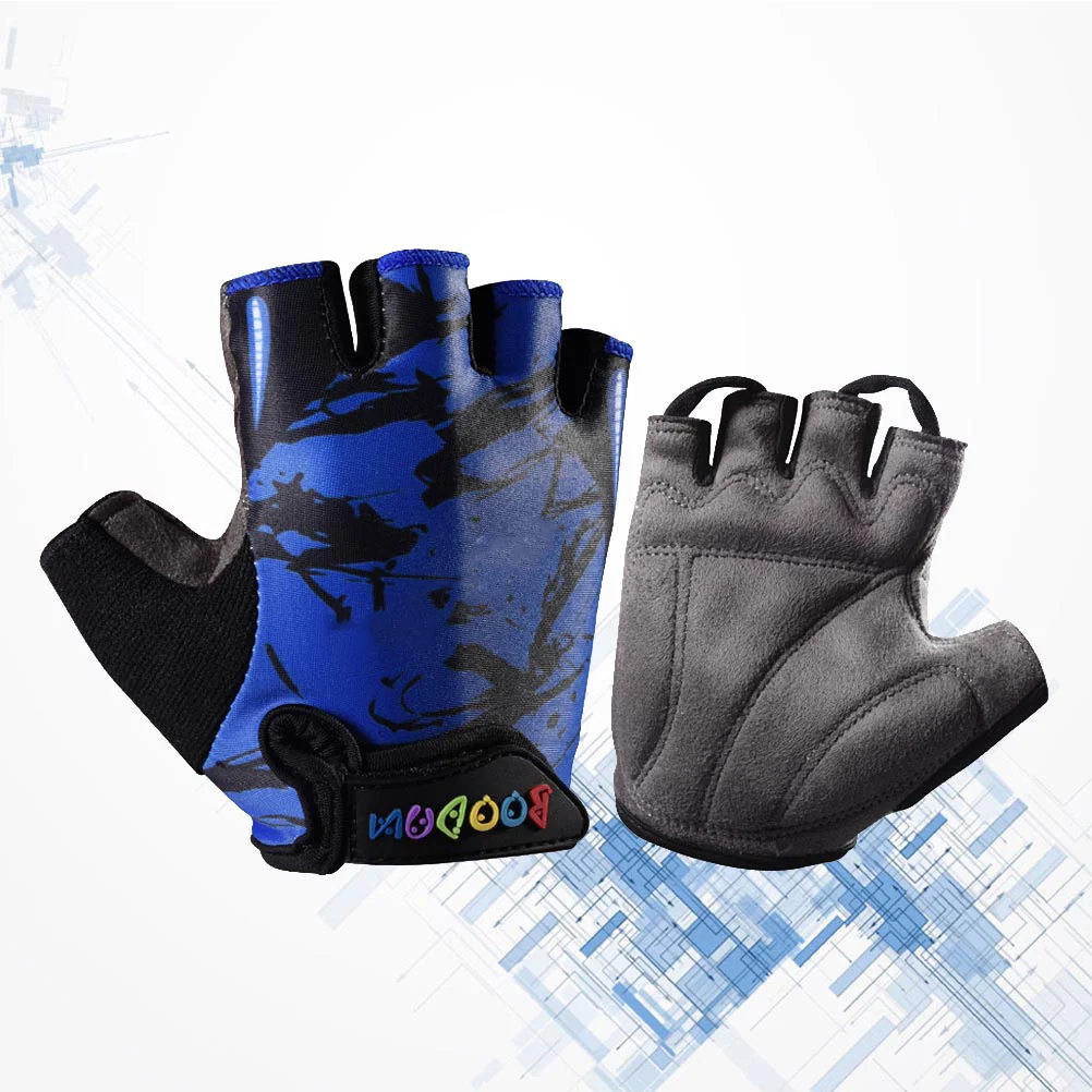 

Kids Half Finger Gloves Lightweight Shock Absorbing Anti Skid Outdoor Sports Cycling Climbing Fishing Riding Fitness Gloves
