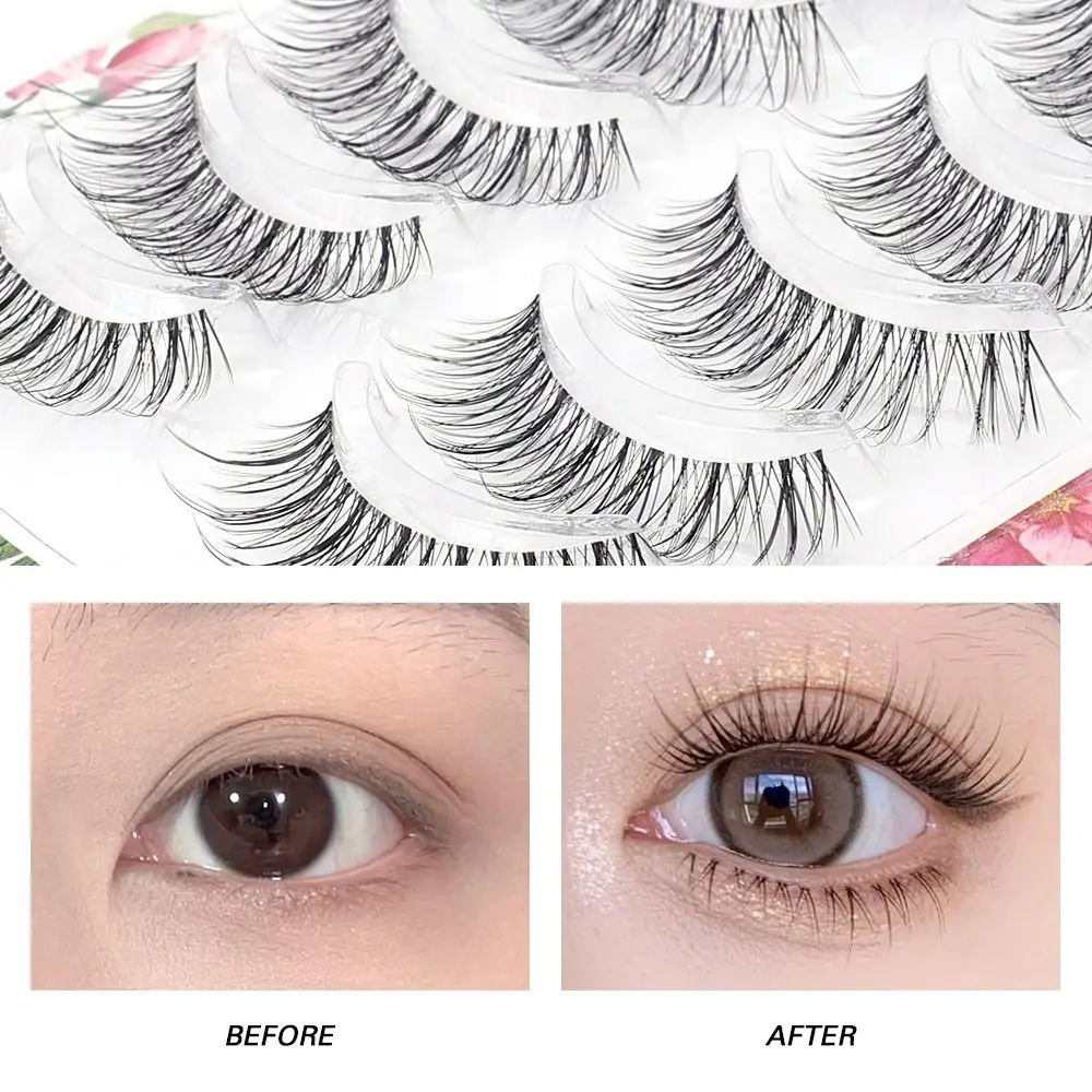 Faux Mink False Eyelashes 3D Volume Handcrafted Eye Lashes Fluffy Natural Long Natural Lashes Eyelash Extension