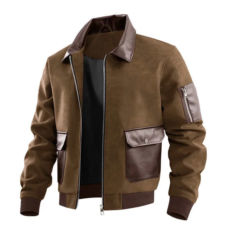 2026 Autumn Men's High Street Fashion Simple Loose Jacket