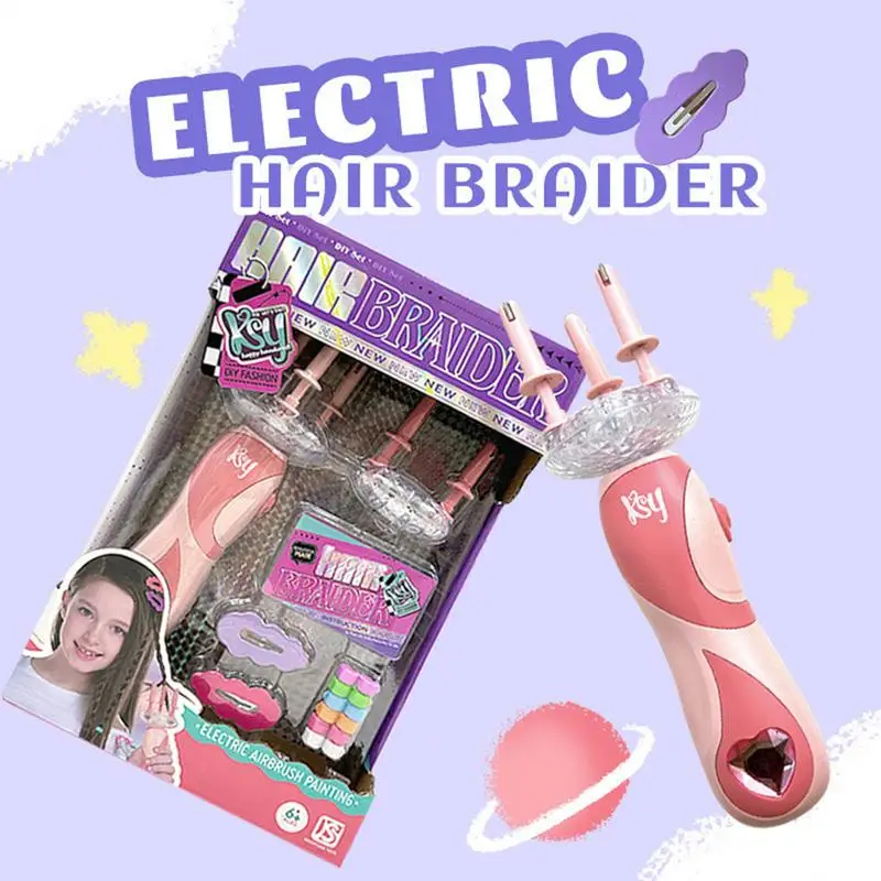 Hairstyle Automatic Hair Braider Tool With Hair Clips Electric Hair Braider Braid Maker Multifunctional Hair Twisters Machine