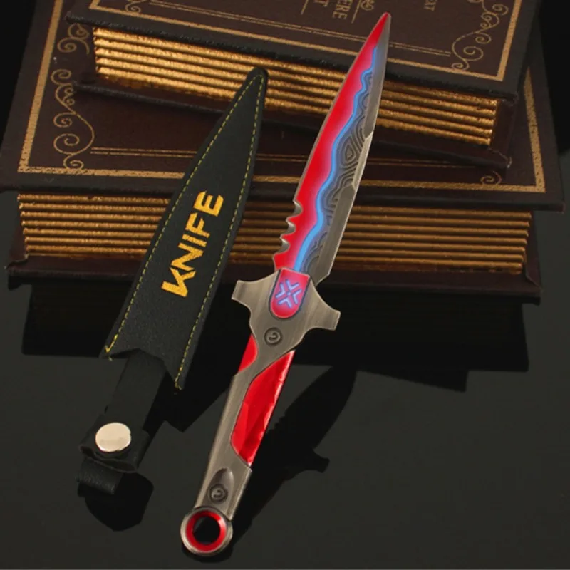 발로란트 무기 VCT LOCK // in Misericordia 야광 나이프 게임 주변기기, 21cm 금속 사무라이 소드 모델 장식품, 선물 장난감