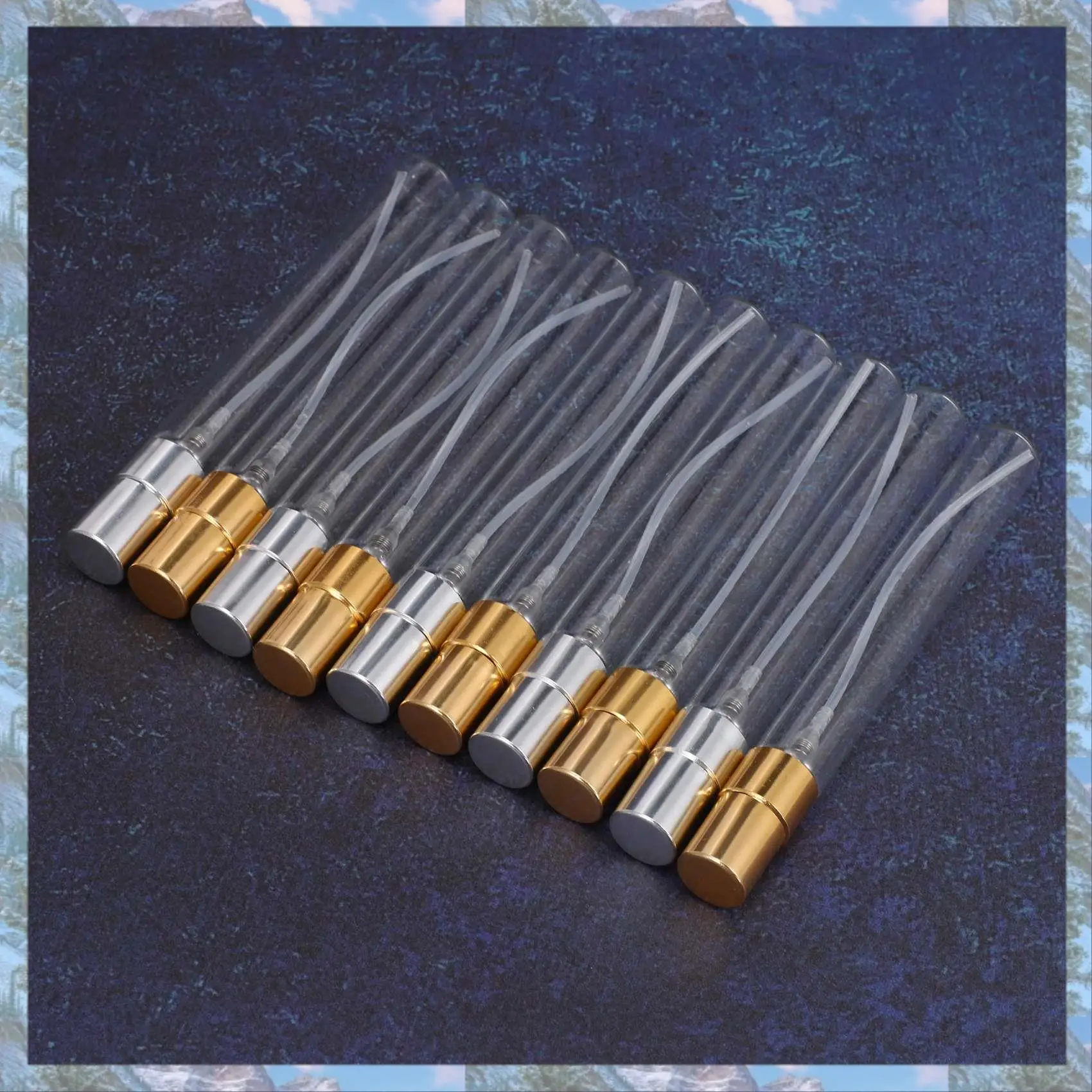 X16A 2025 NUOVO-10 Pezzi/10ML Flacone spray da viaggio ricaricabile per profumo, Flacone spray per profumo portatile con pompa in alluminio