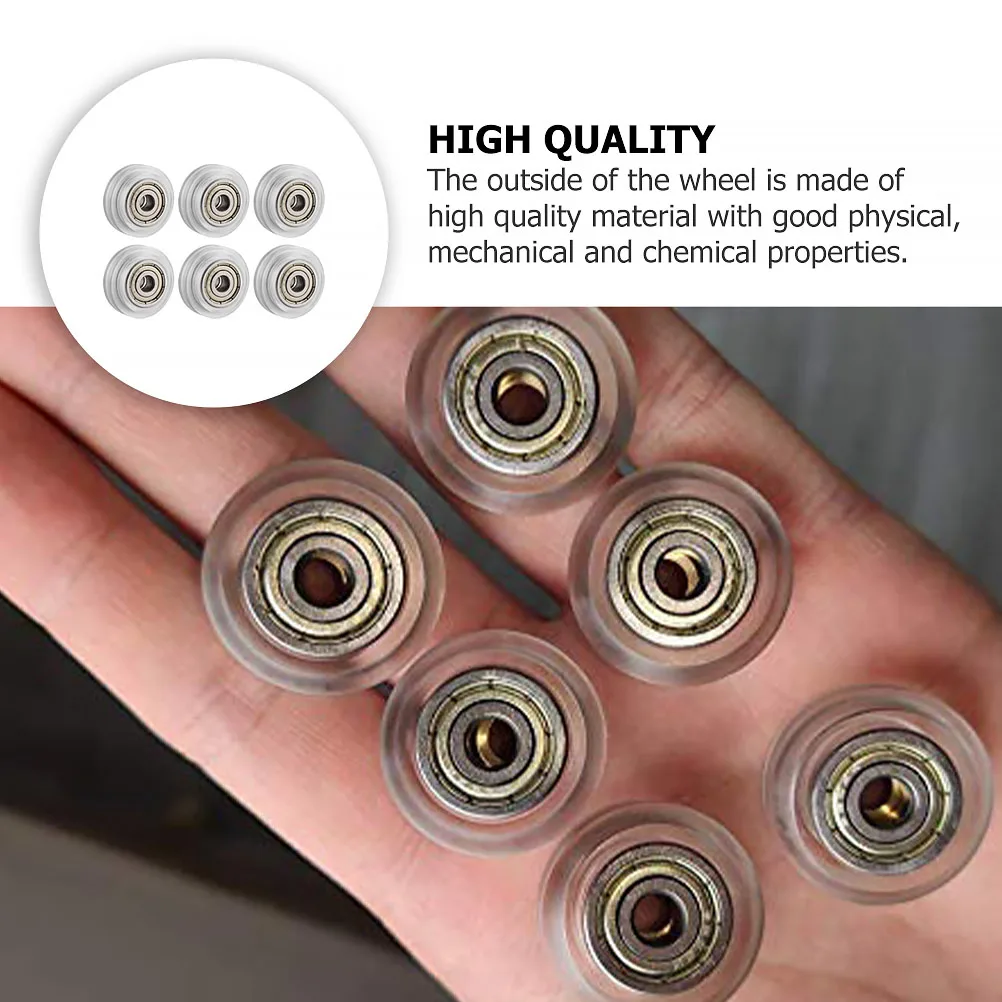 

13 Pcs Pulley Accessories Passive Wheel Printer Roller 3D Wheels Bike Clear Polycarbonate Parts Bearing