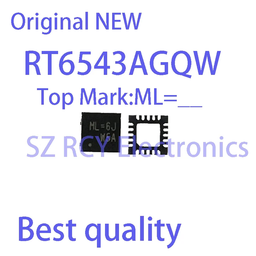 (2-5 PCS)NEW RT6543AGQW RT6543A Top Mark ML= QFN IC Chip electronic