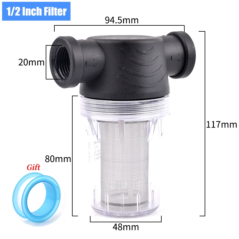 Garten Bewässerung Filter 1/2'' 3/4'' 1'' Bewässerung System Verunreinigung Vorfilter Wasserpumpe Filter PVC Haushalt Wasser Rohr Sieb