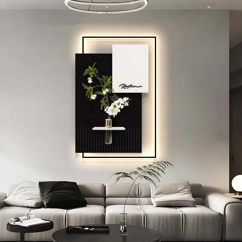 غرفة المعيشة الحديثة وحدة إضاءة LED جداريّة مصابيح للممر المدخل الحد الأدنى معلقة اللوحة زهرية أضواء جدارية بريق إضاءة ديكورية