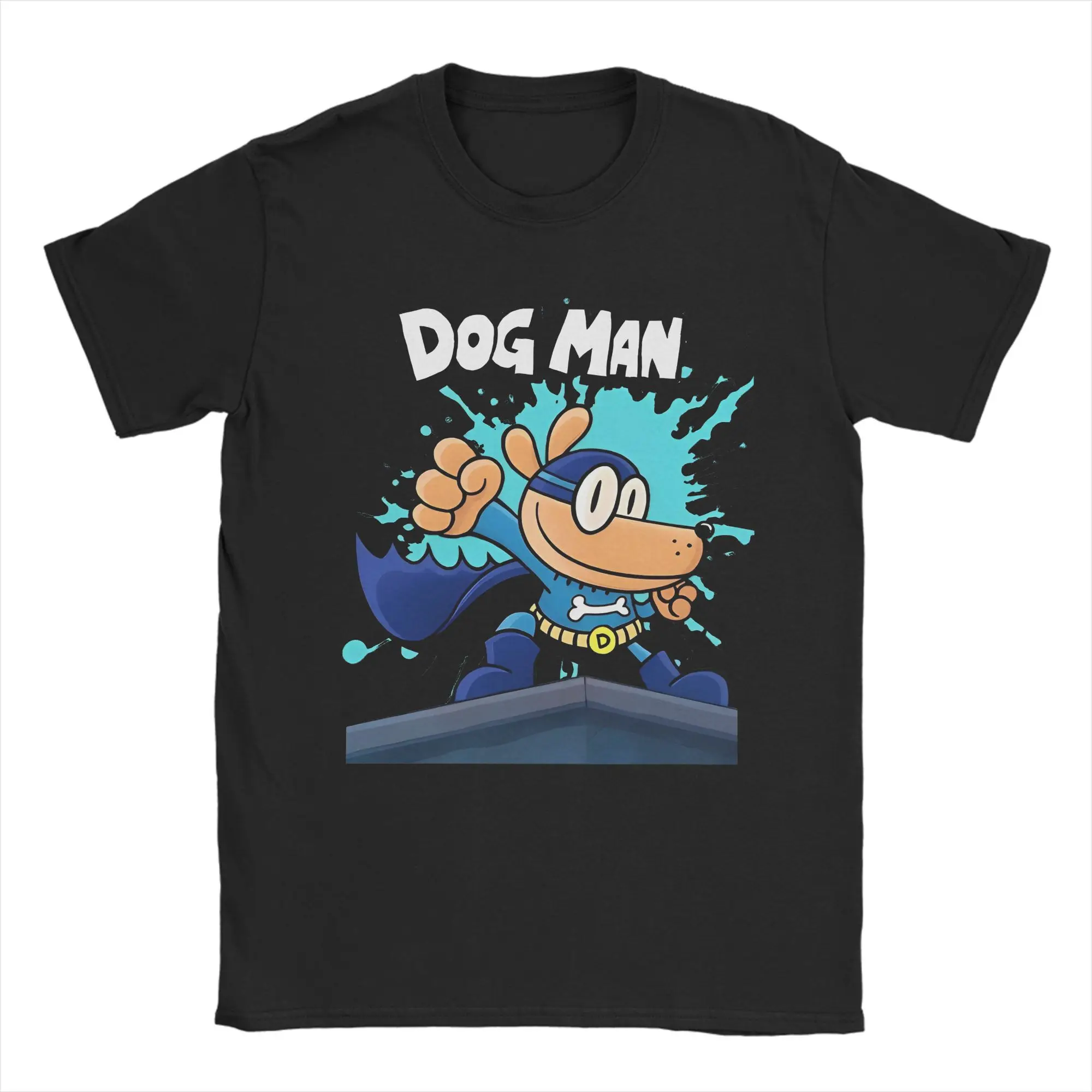 

Футболка Dogman для мужчин и женщин, новинка из чистого хлопка, футболка с круглым вырезом, футболка с милой собакой, одежда с короткими рукавами, большие размеры