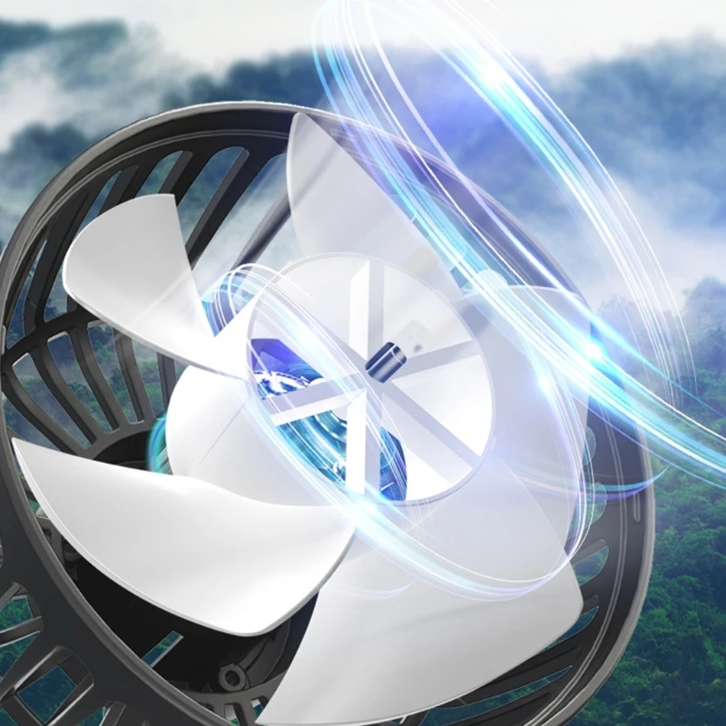 USB Fan Car Electric Clip Cooling Fans USB Powered 5V 2A 360 Degree Rotatable
