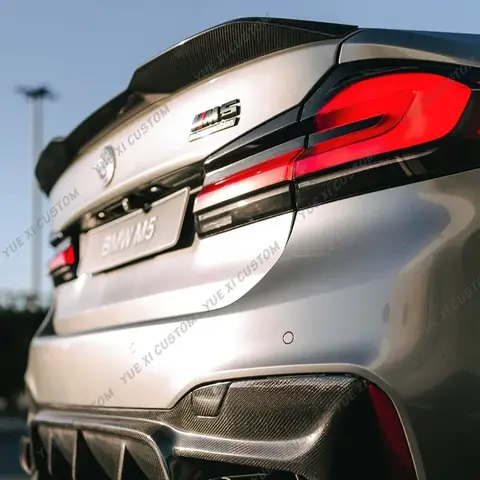 BMW 5 시리즈 G30, F90, M5, 530i, 530d, 540i, M550i, M550d, 프로 퍼포먼스 리어 스포일러, 트렁크 테일 윙 바디 키트 2017-2023
