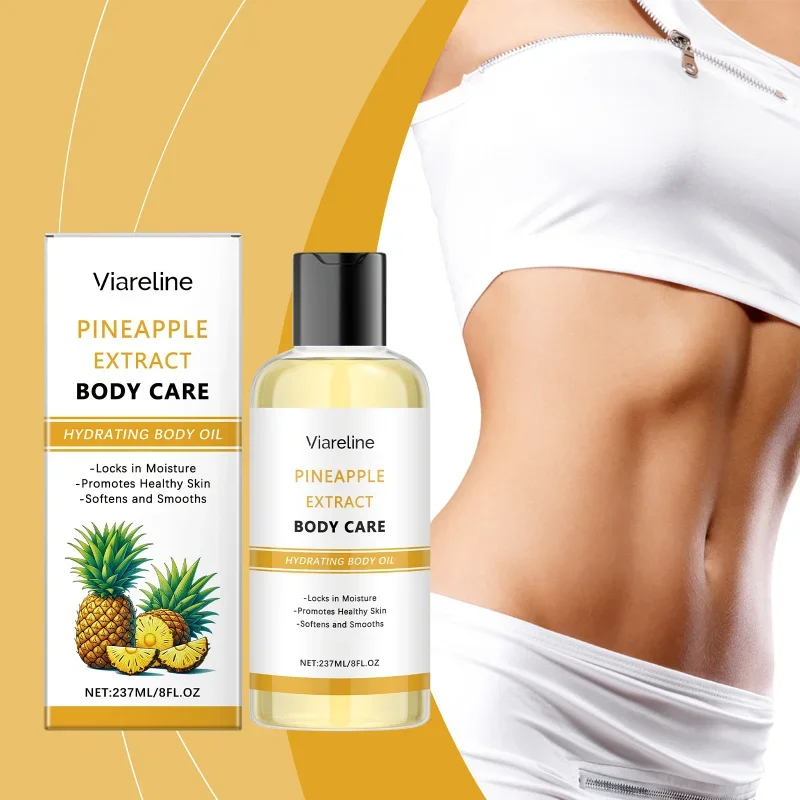 

Увлажняющее масло для тела с ароматом ананаса - питательная формула для сухой кожи, легкое быстро впитывающееся средство с тропическим ароматом
