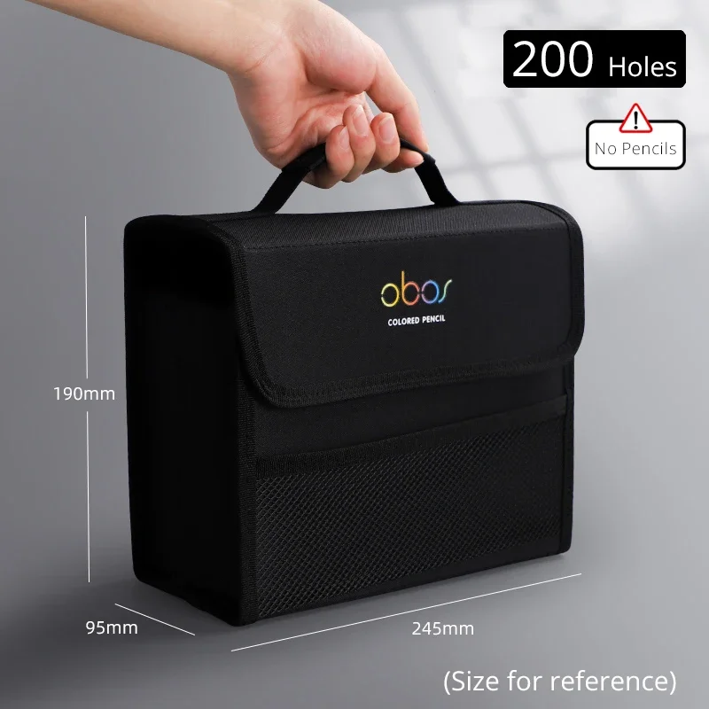 48/72/120//150/200 Holes Pencil Case Storage Bag Colored Lead Large Capacity Case Box Holder School Office Stationery Supplies