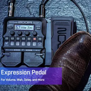 Processador multiefeitos de guitarra Zoom G1X FOUR com pedal de expressão, com mais de 70 efeitos integrados, modelagem de amplificador, looper, ritmo sect 10 principais vendas pedaleira zoom g1x on - №3