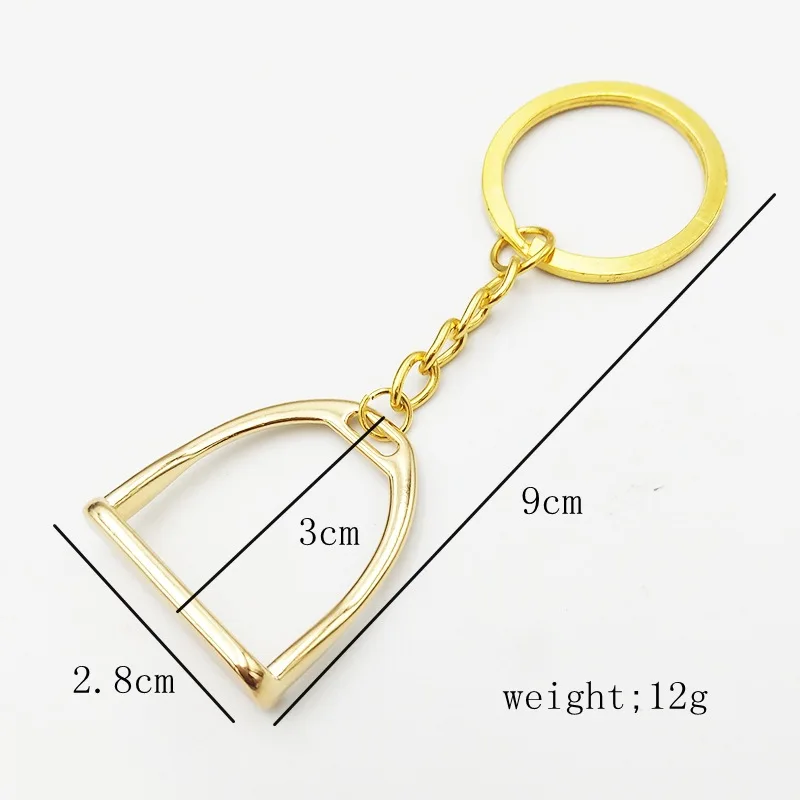 Saddle Iron Stirrup Key Chain Horseshoe Metal Keychains Equestrian Jewelry Accessories