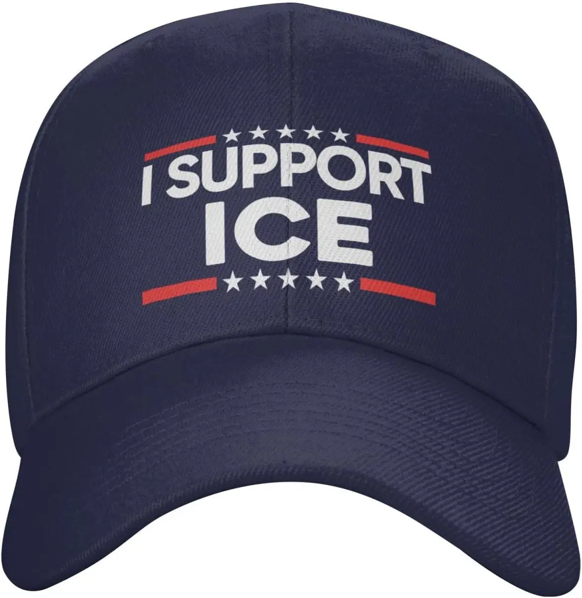 

I Support Ice Hat I Stand with Ice Hat Trucker Cap for Men Women Black