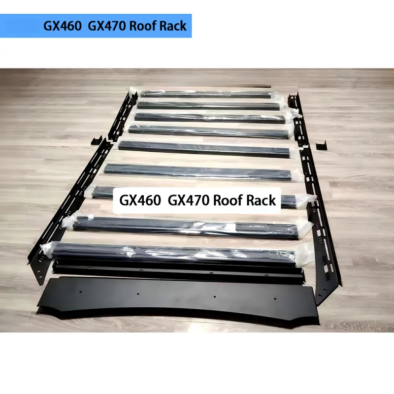 High Quality Aluminum Roof Rail Bars Luggage Platform 100kg Capacity Fit GX460 GX470 2003-2023