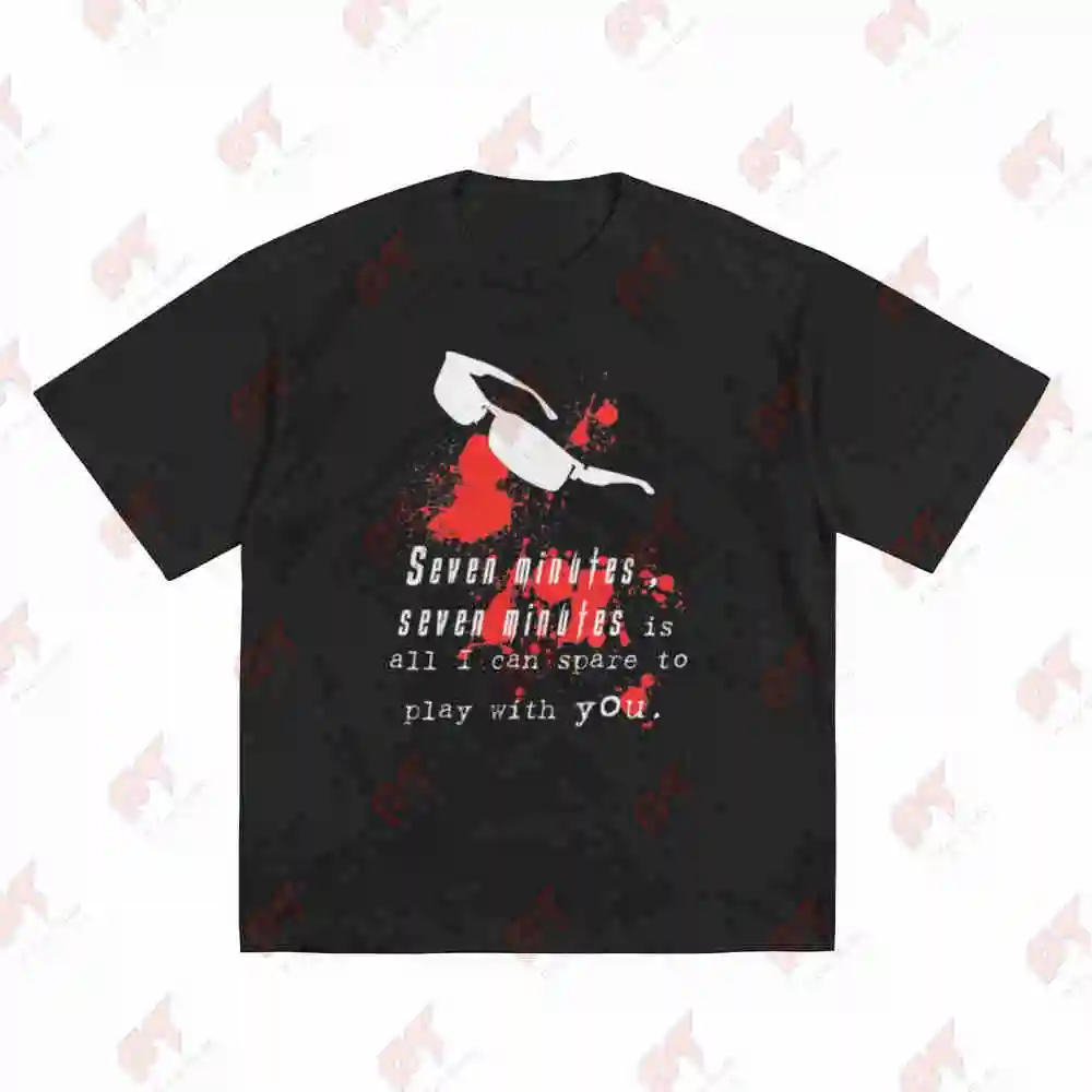 Seven Minutes Wesker Quote Short Sleeve Tee 100% Cotton T-Shirt
